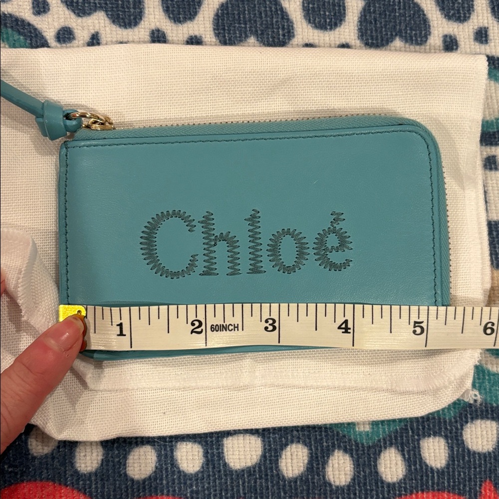 Chloé Sense Leather Zip Card Case EUC - Picture 3 of 5